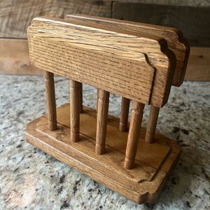 Solid Wood Vintage Napkin Holder